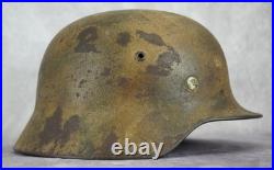 WW2 German heer army camo Helmet M35 combat US military Veteran estate stahlhelm