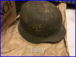 WW2 German helmet M35 Q64 DD camouflaged