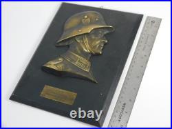 WW2 German helmet wall plaque shooting prize from a Panzer regt. 1938