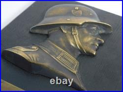 WW2 German helmet wall plaque shooting prize from a Panzer regt. 1938