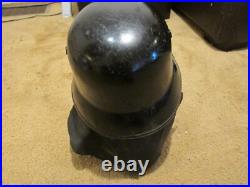 WW2 German named Aluminum police/ fire helmet with skirt