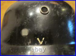 WW2 German named Aluminum police/ fire helmet with skirt