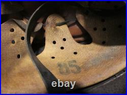 WW2 German named Aluminum police/ fire helmet with skirt