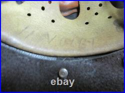 WW2 German named Aluminum police/ fire helmet with skirt