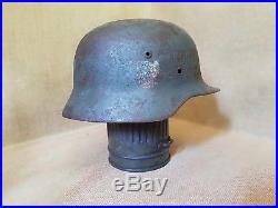 WW2 German original M35 double decal helmet. NS66