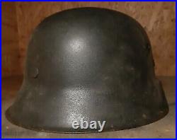 WW2 German original combat helmet M42. ET64