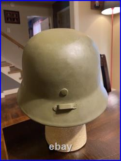 WW2 German style Hungarian M38 Helmet DR66 Restored WW2 German style Hungarian M38 Helmet DR66 Restored