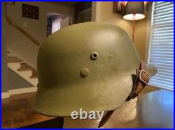 WW2 German style Hungarian M38 Helmet DR66 Restored WW2 German style Hungarian M38 Helmet DR66 Restored