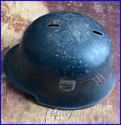WW2! M34 GERMAN 3rd REICH FIREFIGHTERS OR POLICE HELMET DENAZIFIED WITH DECALS