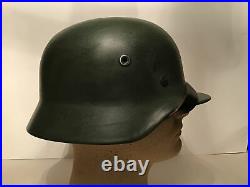 WW2 M40 German Helmet Original Shell Post War Liner Camo Cover
