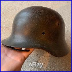 WW2 M40 German Helmet Relic found about 15 years ago Lots of paint
