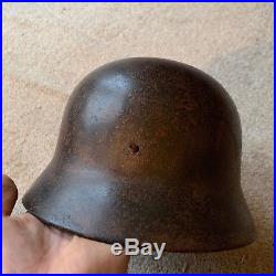 WW2 M40 German Helmet Relic found about 15 years ago Lots of paint