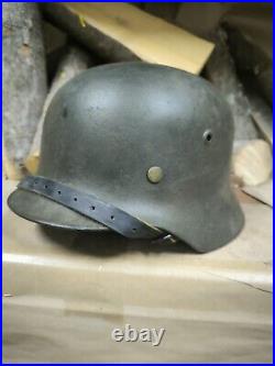 WW2 M40 German Helmet WWII M 40. Combat helmet. Size 64 Free Shipping