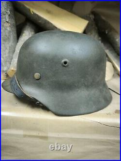 WW2 M40 German Helmet WWII M 40. Combat helmet. Size 64 Free Shipping