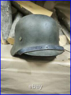 WW2 M40 German Helmet WWII M 40. Combat helmet. Size 64 Free Shipping