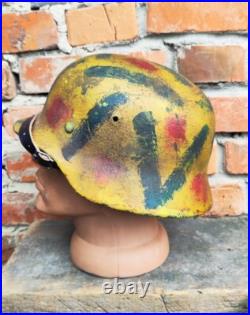 WW2 M40 German Helmet WWII M40 Combat helmet size 66. Free Shipping