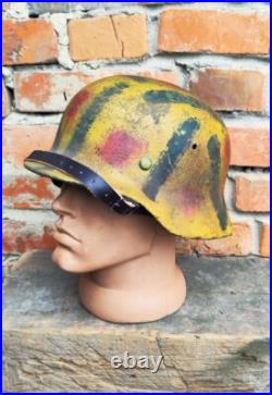 WW2 M40 German Helmet WWII M40 Combat helmet size 66. Free Shipping