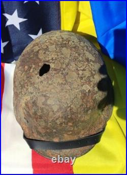 WW2 M40 German Helmet WWII Original size 62 battlefields Free Shipping