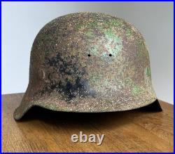 WW2 M40 Green Camo German Helmet