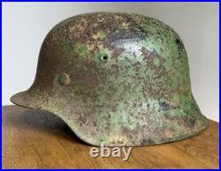 WW2 M40 Green Camo German Helmet