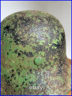 WW2 M40 Green Camo German Helmet