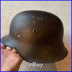 WW2 M42 German Helmet Original condition Found in Normandy