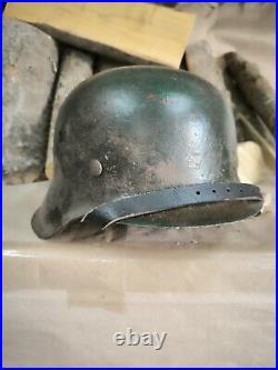 WW2 M42 German Helmet WWII M 42. Combat helmet. Size 64