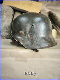 WW2 M42 German Helmet WWII M 42. Combat helmet. Size 64