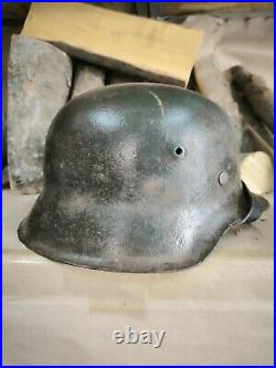 WW2 M42 German Helmet WWII M 42. Combat helmet. Size 64