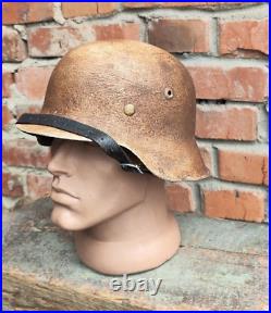 WW2 M42 German Helmet WWII M 42. Combat helmet size 62