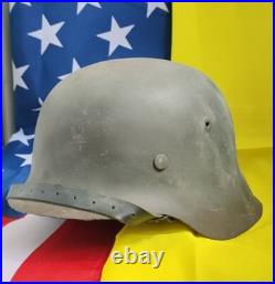 WW2 M42 German Helmet WWII M 42. Combat helmet size 64 Free Shipping