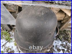 WW2 M42 German Helmet WWII M 42. Combat helmet size 64 Free Shipping