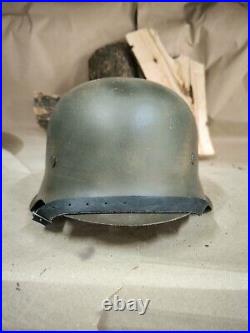 WW2 M42 German Helmet WWII M 42. Combat helmet size 66