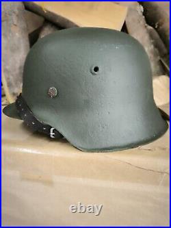 WW2 M42 German Helmet WWII M 42. Combat helmet size 66