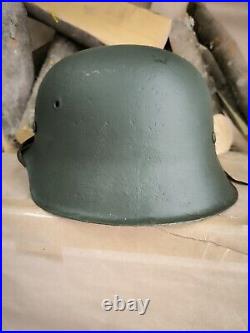 WW2 M42 German Helmet WWII M 42. Combat helmet size 66