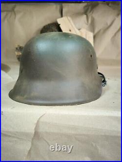 WW2 M42 German Helmet WWII M 42. Combat helmet size 66