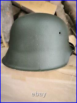 WW2 M42 German Helmet WWII M 42. Combat helmet size 66