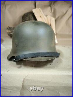 WW2 M42 German Helmet WWII M 42. Combat helmet size 66