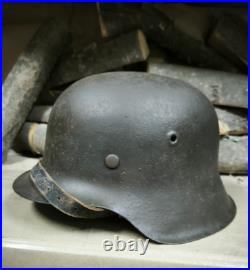 WW2 M42 German Helmet WWII M 42. Combat helmet size 66