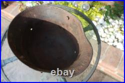 WW2 Normandy used by German Army Coastal Defnce WW1 Helmet with camouflage, stam