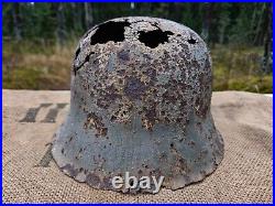 WW2 ORIGINAL GERMAN GERMAN M42 HELMET UNTOUCHED BATTLEFIELD RELIC from KURLAND