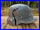 WW2-ORIGINAL-GERMAN-M35-ET66-WINTER-CAMO-BATTLEDAMAGED-HELMET-RELIC-from-KURLAND-01-kv