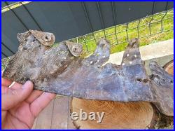 WW2 Original German Helmet Leather From Kurland Battlefield