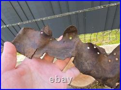 WW2 Original German Helmet Leather From Kurland Battlefield