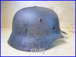 WW2 Original German Helmet M40 ET64 Shrapnel Damaged Battlefield Relic #182 WW2 Original German Helmet M40 ET64 Shrapnel Damaged Battlefield Relic #182