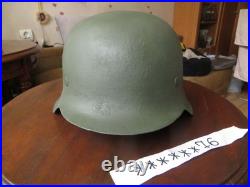 WW2 Original German combat helmet M42! Big size 59(EU), 7 3/8 (US)