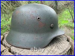 WW2 Original German helmet M35 62