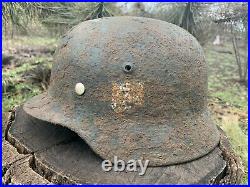 WW2 Original German helmet M35 64