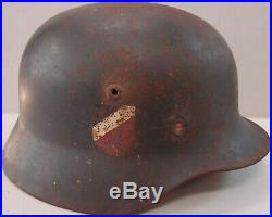 WW2 Rare M35 Luftwaffe DOUBLE DECAL Adler Type II German Helmet WWII
