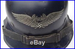 WW2 Really Nicely Decal-ed German Luftschultz Helmet